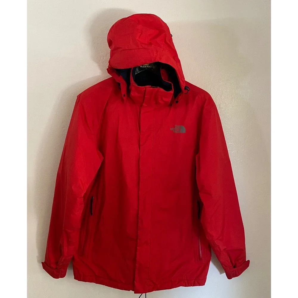 The North Face Mens Gore-Tex Primaloft Insulated Jacket Red Hooded Medium